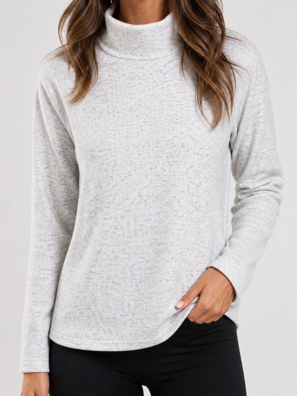 RBX Hoodie Sweatshirt Womens Medium Gray Heathered Cowl Neck Long Sleeve